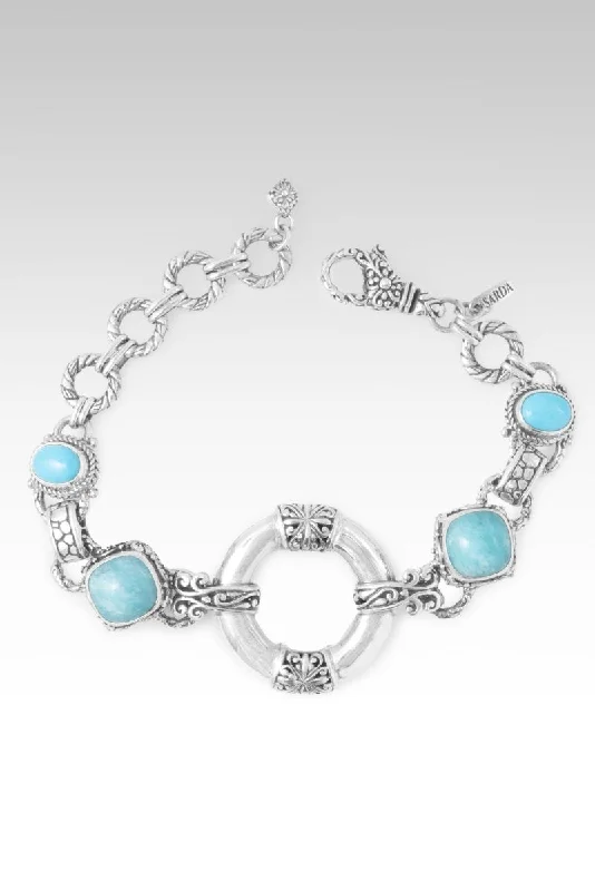 luxury charm bracelets for women -Trust and Be Faithful Bracelet™ in Amazonite