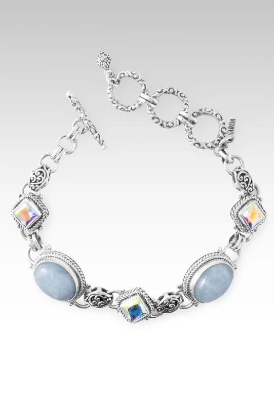 classic charm bangles for women -Song of Angels Bracelet™ in Aquamarine