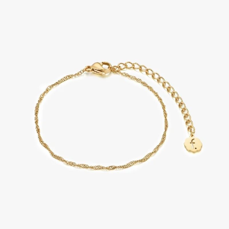 wedding charm bangles for women -Felicia Bracelet in Gold