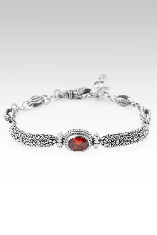 stylish bangles for women -Wondrous Grace Bracelet™ II in Hessonite Garnet