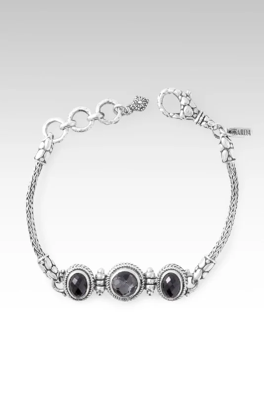 cuff bracelets for women -Countless Blessings Bracelet™ in Black Knight™ Mystic Quartz