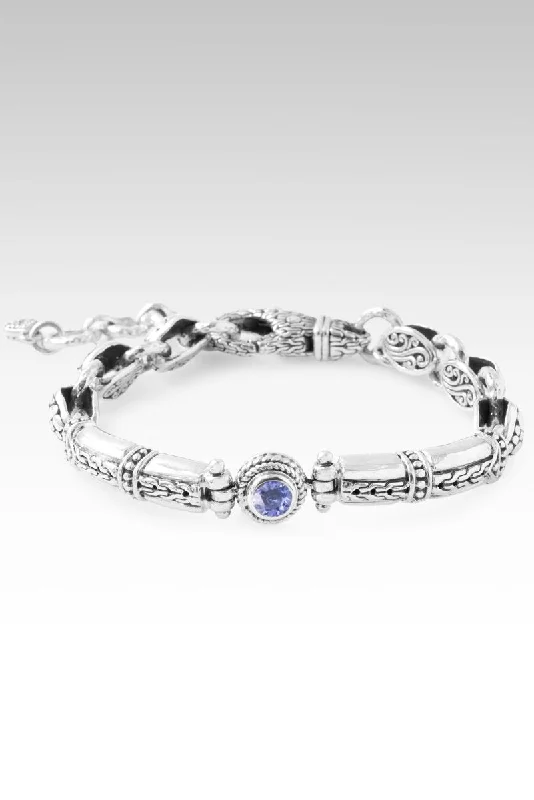 charm bracelets for women -Brave Faith Bracelet™ in Tanzanite