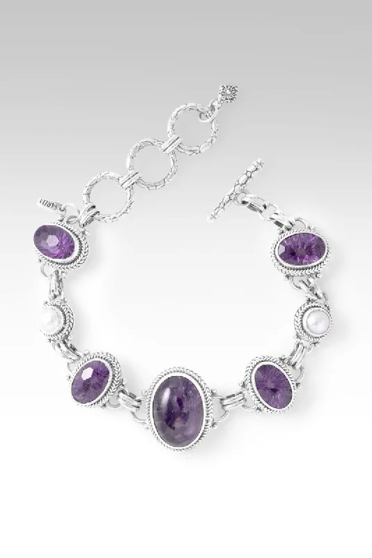 precious metal bangles for women -Revive my Faith Bracelet™ in Chevron Amethyst