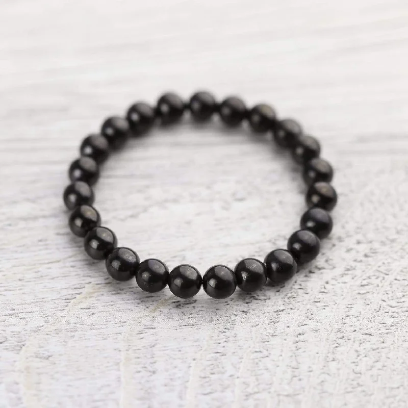 bohemian bangles for women -Shungite Protection Bracelet