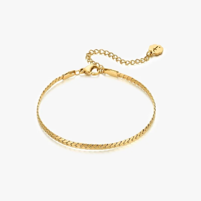 luxury charm bracelets for women -Alexis Chain Bracelet in Gold