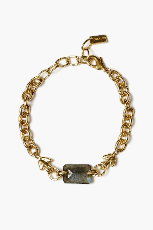 crystal bangles for women -Alej Chain Bracelet Labradorite