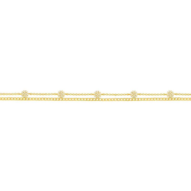 stunning bracelets for women -14K GOLD DIAMOND HARMONY CIRCLE BRACELET