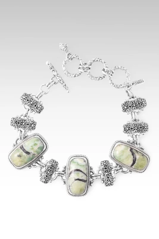 modern bracelets for women -God's Justice Bracelet™ in Green Opal