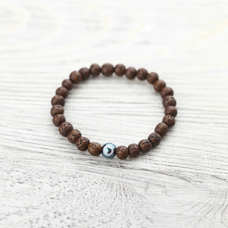 infinity bracelets for women -Evil Eye Rudraksha Protection Bracelet