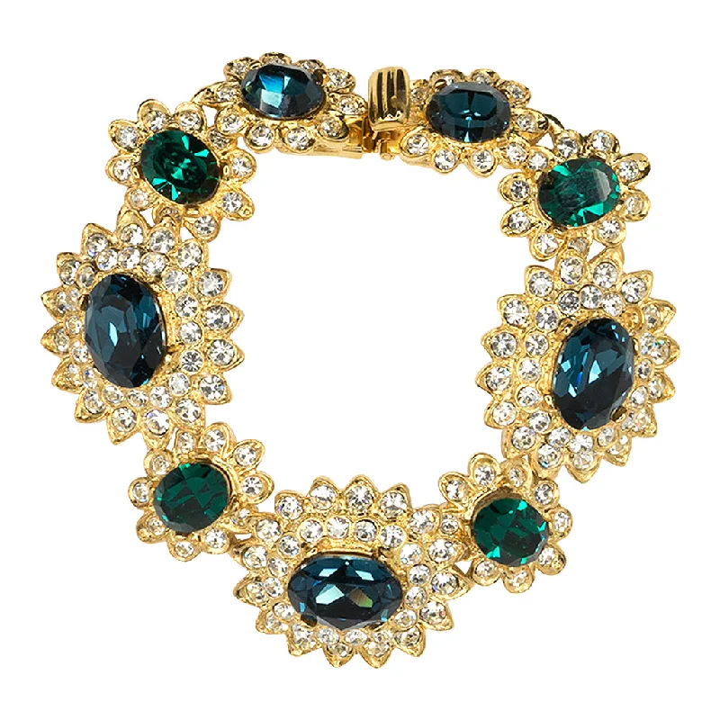 trendy bangles for women -Sapphire And Emerald Bracelet