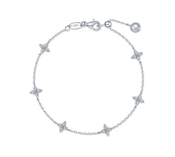 modern bracelets for women -Trillium Station Bracelet WHITE