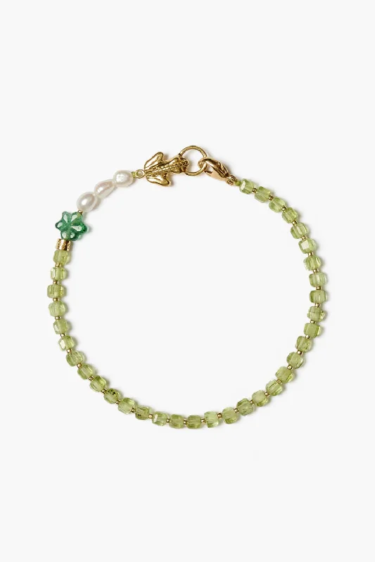 bridal bangles for women -Lottie Bracelet Peridot Mix