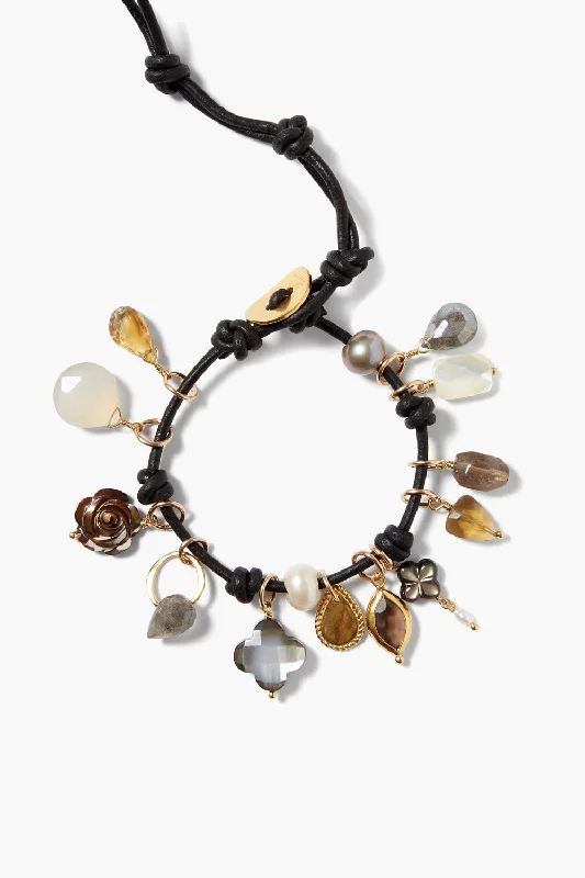 gemstone bracelets for women -Mariposa Charm Bracelet Gold Mix