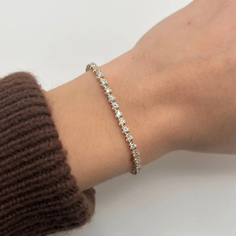 dainty bracelets for women -14K GOLD DIAMOND ASHTIN TENNIS BRACELET