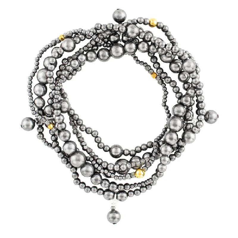 pearl bracelets for women -Bonfire Bead Bracelet Set