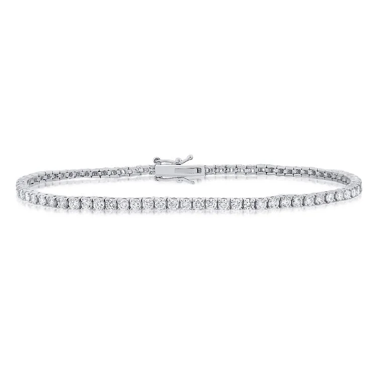 sleek bangles for women -14K GOLD 2.80 CT DIAMOND CLASSIC TENNIS BRACELET