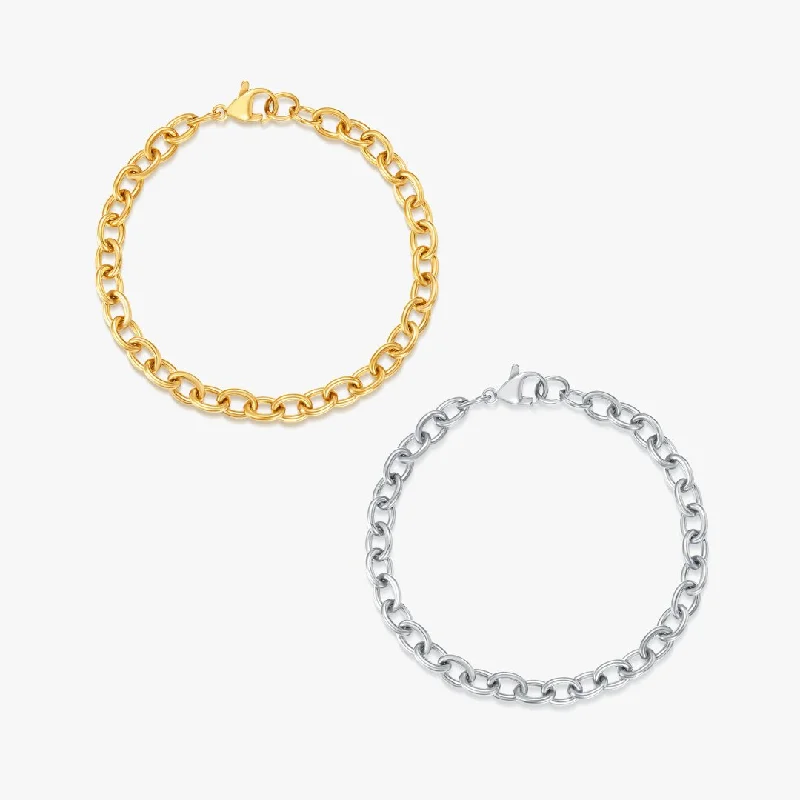 dainty bracelets for women -Chubby Link Bracelet (Greek Inspired Collection)