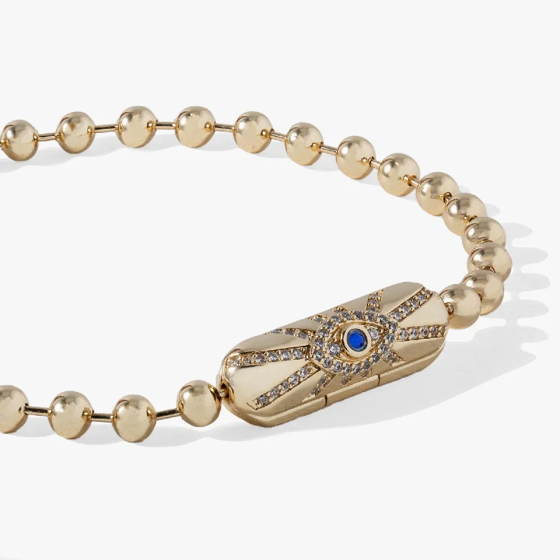 wedding bracelets for women -Evil Eye Barrel Closure Bracelet