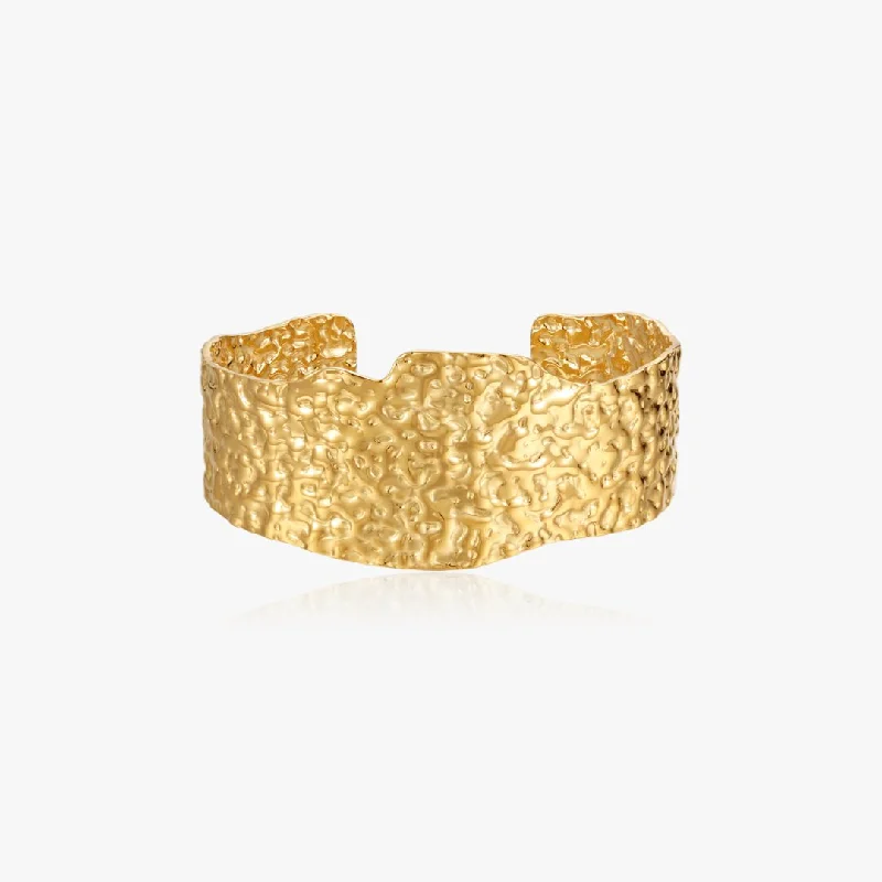 vintage-style bangles for women -Thick Hammered Cuff Bracelet (Greek Inspired Collection)