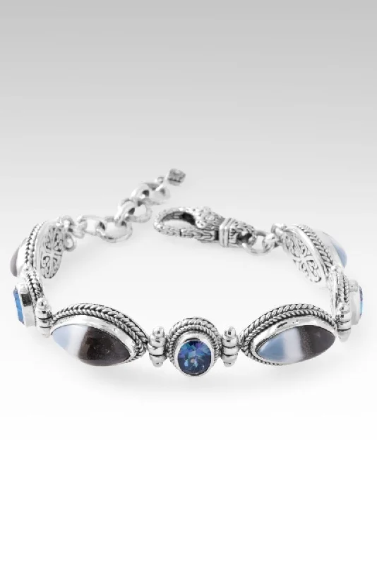 luxury tennis bracelets for women -Praise in The Valley Bracelet™ in Banded Blue Opal