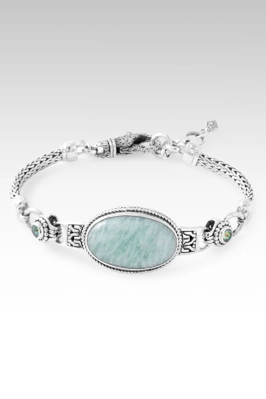 layered bangles for women -Persist and Prevail Bracelet™ in Mint Amazonite