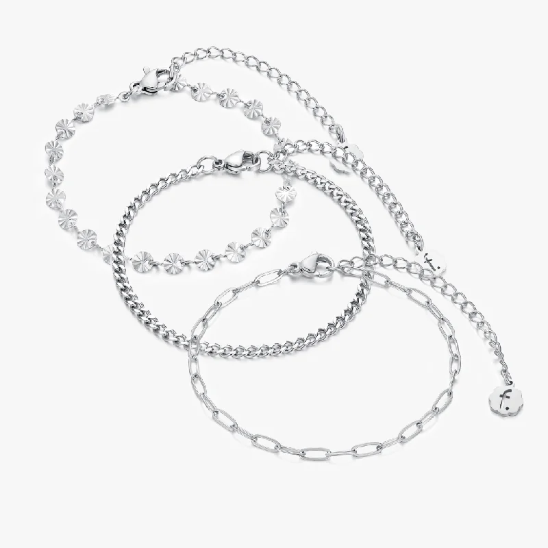 infinity bangles for women -The Catherine Silver Bracelet Bundle