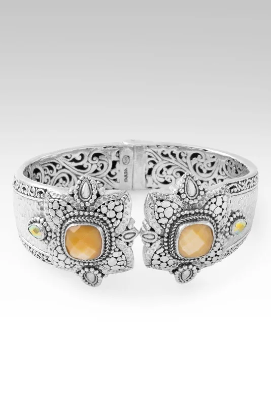 bangles for parties -I Still Believe Tip-to-Tip Bracelet™ in Yellow Mother of Pearl