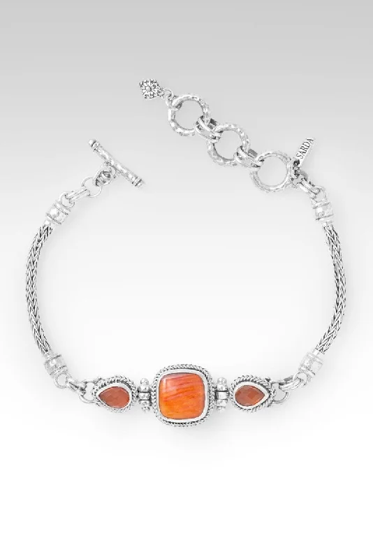 adjustable gold bangles for women -Waiting for Change Bracelet™ in Orange Spiny Oyster