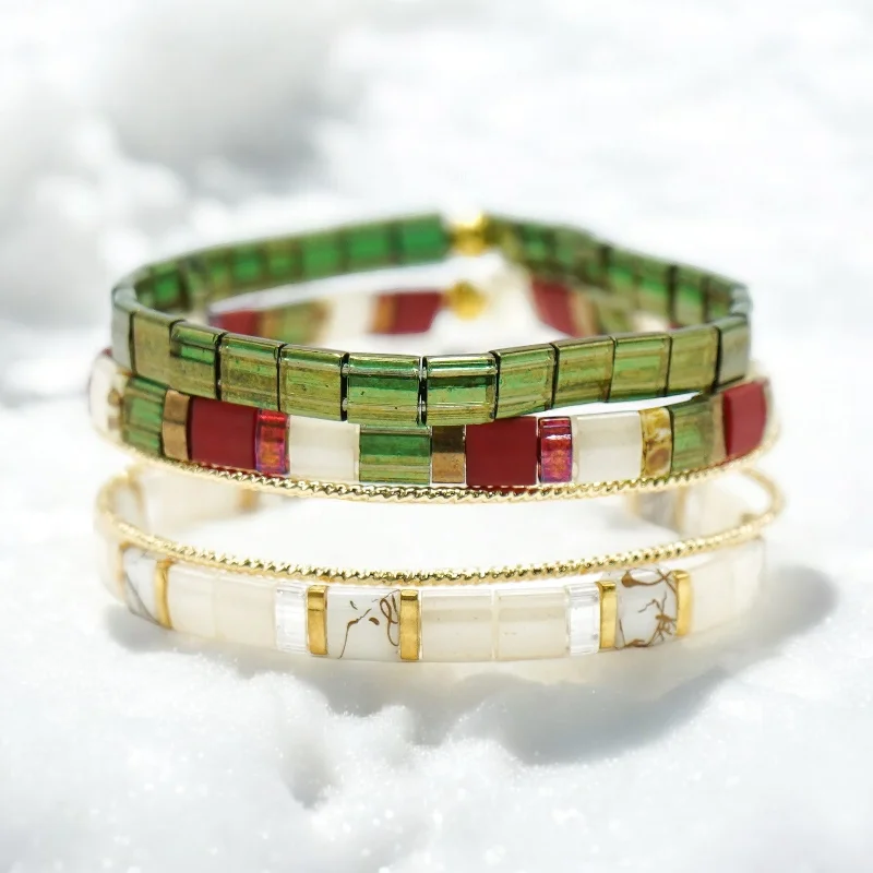 fashion cuff bracelets for women -HOLIDAY - Bracelet Stack of 4