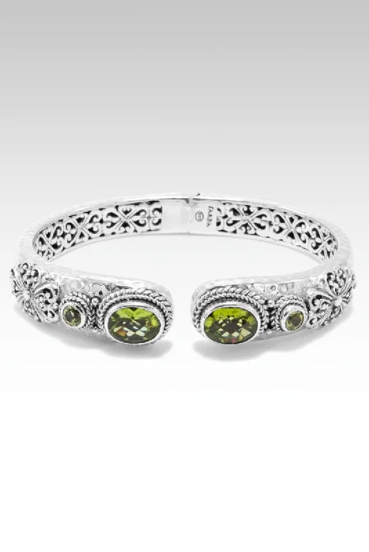 luxury charm bangles -Wondrous Grace Tip-to-Tip Bracelet™ in Peridot