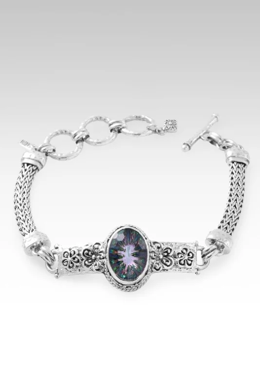 braided leather bracelets for women -New Life Bracelet™ in Chrome Chameleon™ Mystic Quartz