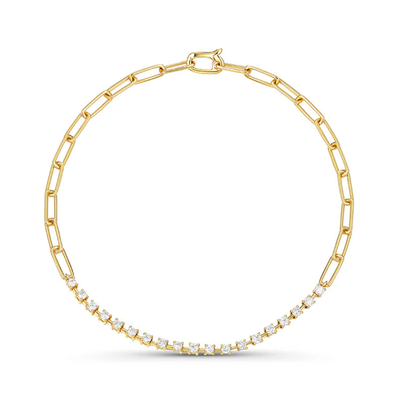 adjustable gold bangles for women -14K GOLD DIAMOND STEPH BRACELET