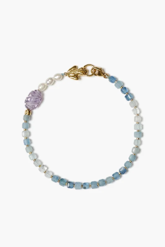 boho bangles for women -Lottie Bracelet Aquamarine Mix